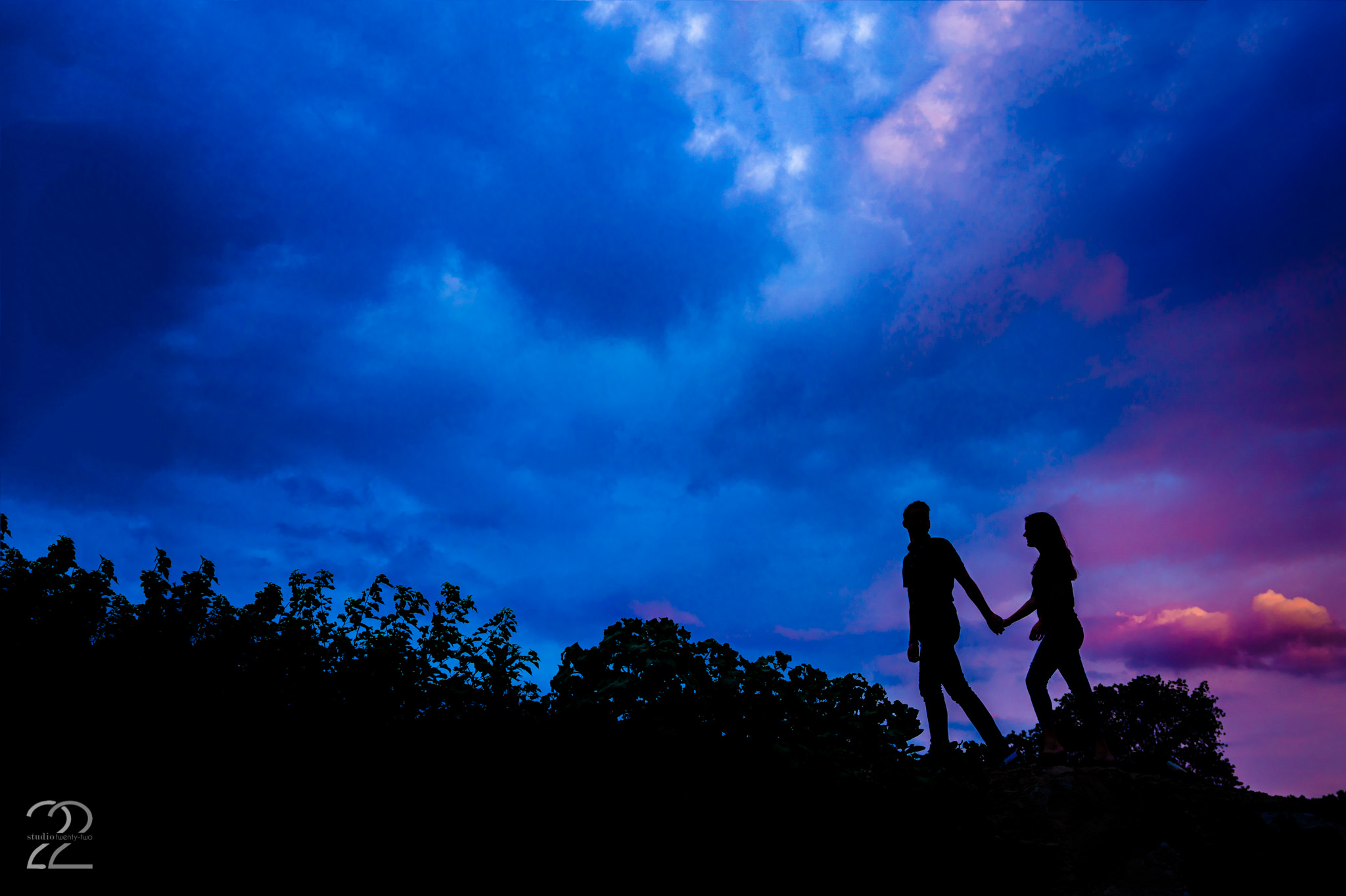  Creating an image that illicit and emotion is Studio 22’s ultimate goal. We were lucky enough for this gorgeous sky to appear at Northwestern University during Tim and Michelle’s engagement photos. 